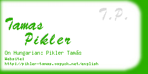 tamas pikler business card